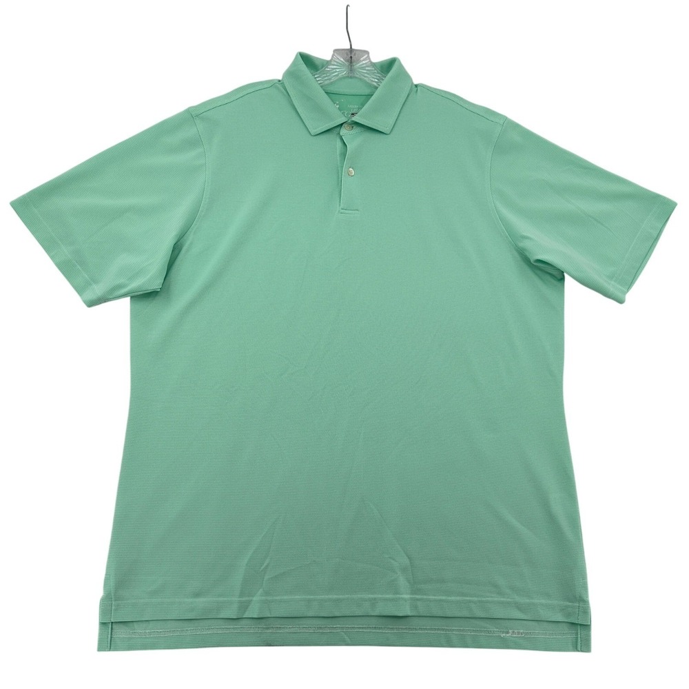FG Tech USA Made  Golf Polo Shirt Short Sleeve Light Green Lightweight Men's XL